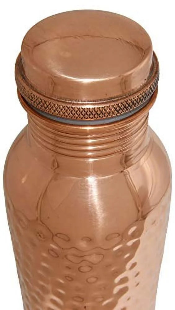 30 Ounce Hammered Copper Water Bottle with Screw-On Cap C695283