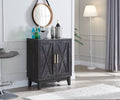 White Small Cabinet Sideboard with Wood Doors Y737