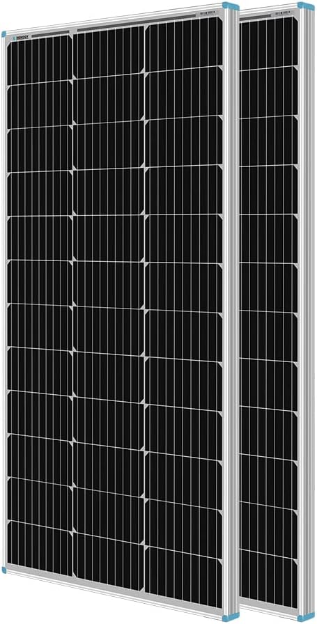 2PCS 100 Watt 12 Volt Monocrystalline Solar Panels Y66998