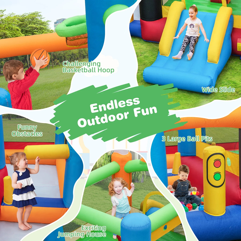 Inflatable Bounce Castle with Ocean Balls & 950W Blower Z627834