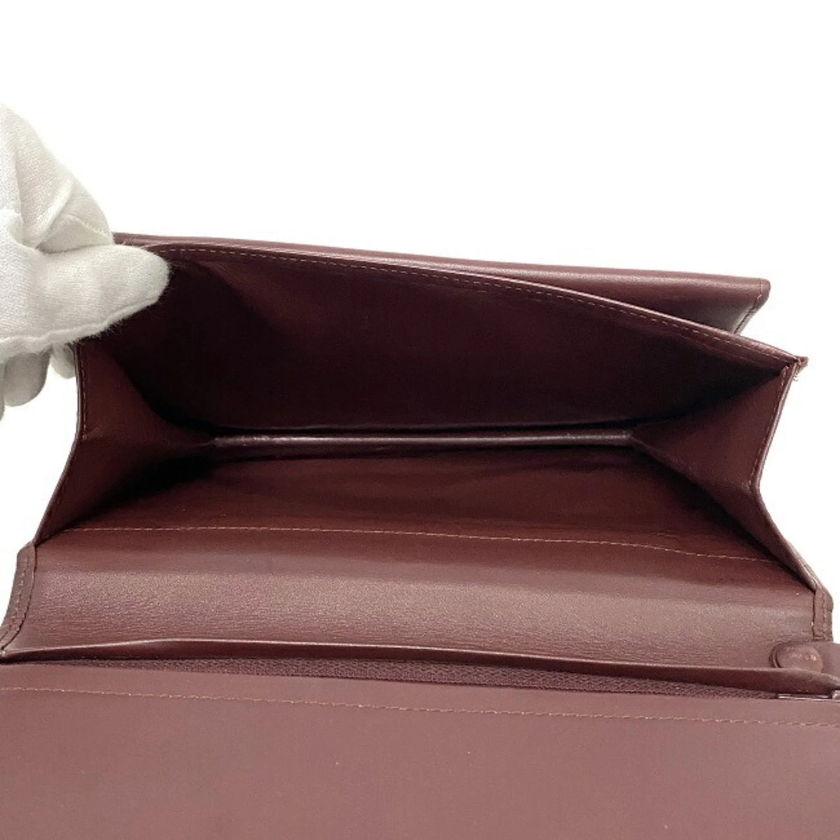 Bordeaux Leather Clutch Bag X9403