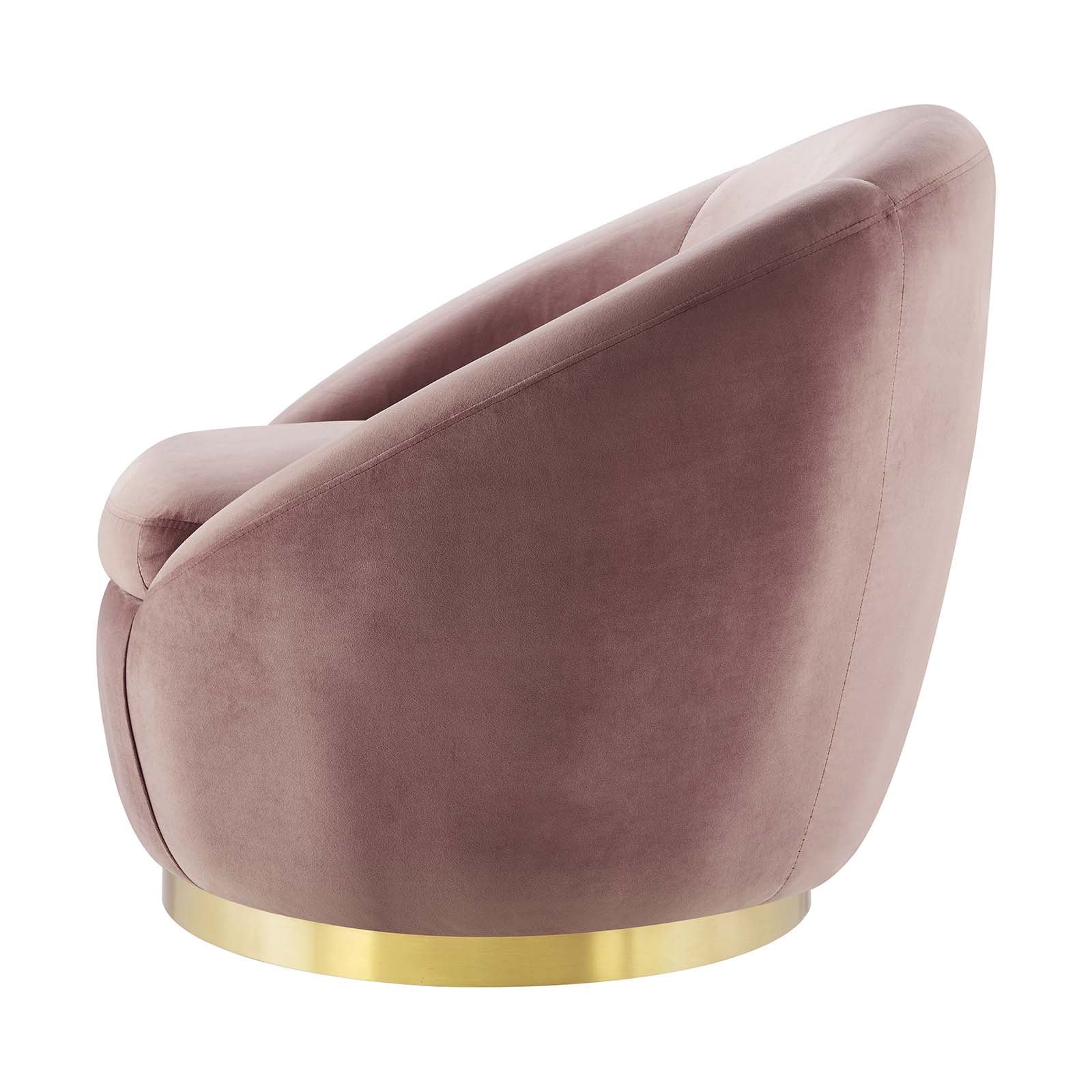 Pink Gold Velvet Swivel Accent Chair V144