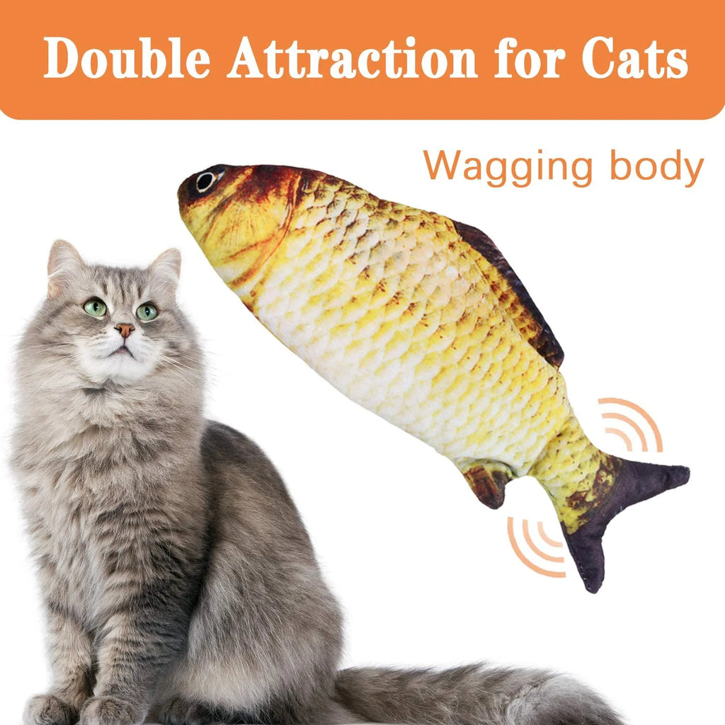 Electric Moving Wagging Fish Cat Toy F693854