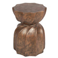 Weathered Copper Cement Stool And Side Table H975