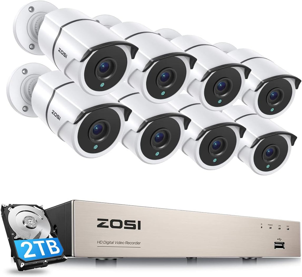 8CH 5MP PoE Security Camera System with 2TB HDD U131