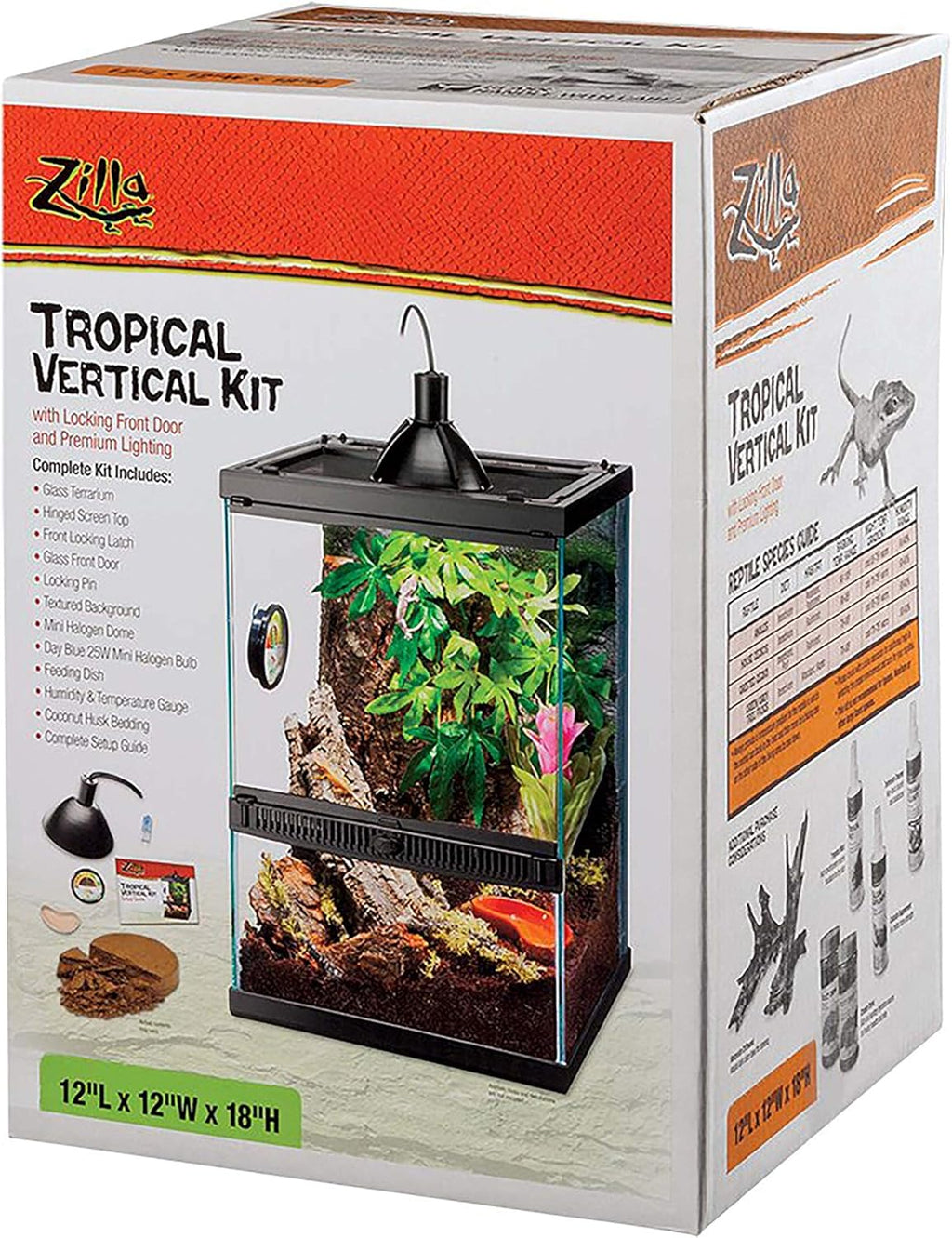 Tropical Reptile Vertical Starter Kit with Mini Halogen Lighting Q19220