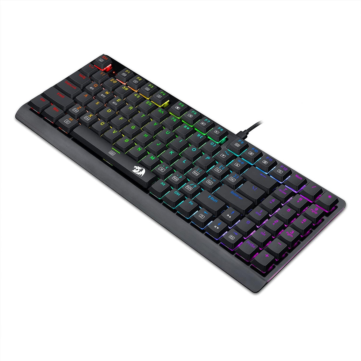 Wireless Bluetooth Mechanical Gaming Keyboard RGB Backlit Compact Low Profile Blue Switches Pack of 2 T225908