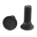 3/8x22-16 x 2x22 Coarse Thread Grade 5 Plow Bolt #3 Flat Head Medium Carbon Steel Black Oxide Pk 100 M59562