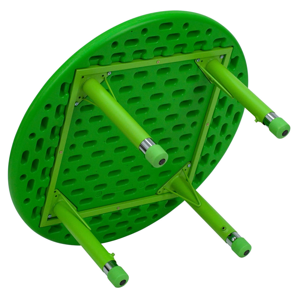 Green Plastic Height Adjustable Activity Table Set with 2 Chairs D819