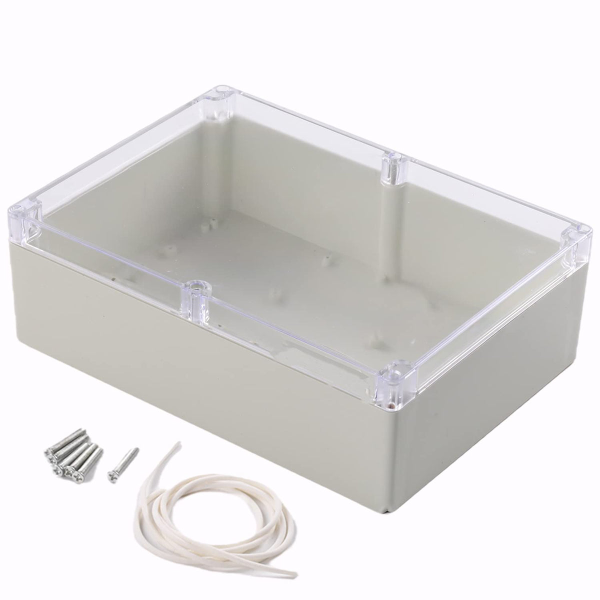 Junction Box ABS Plastic IP67 Universal Electrical Project Enclosure with Transparent Clear Cover Y56813