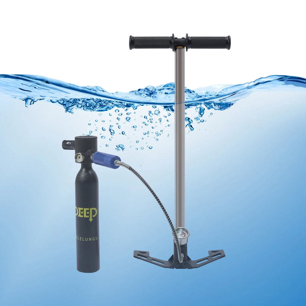 Mini Scuba Diving Case Kit 0.5L Oxygen Tank Pump Equipment C475