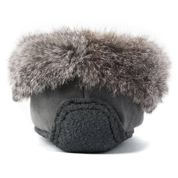 Genuine Rabbit Fur Sheepskin Footbed Moccasin M6312