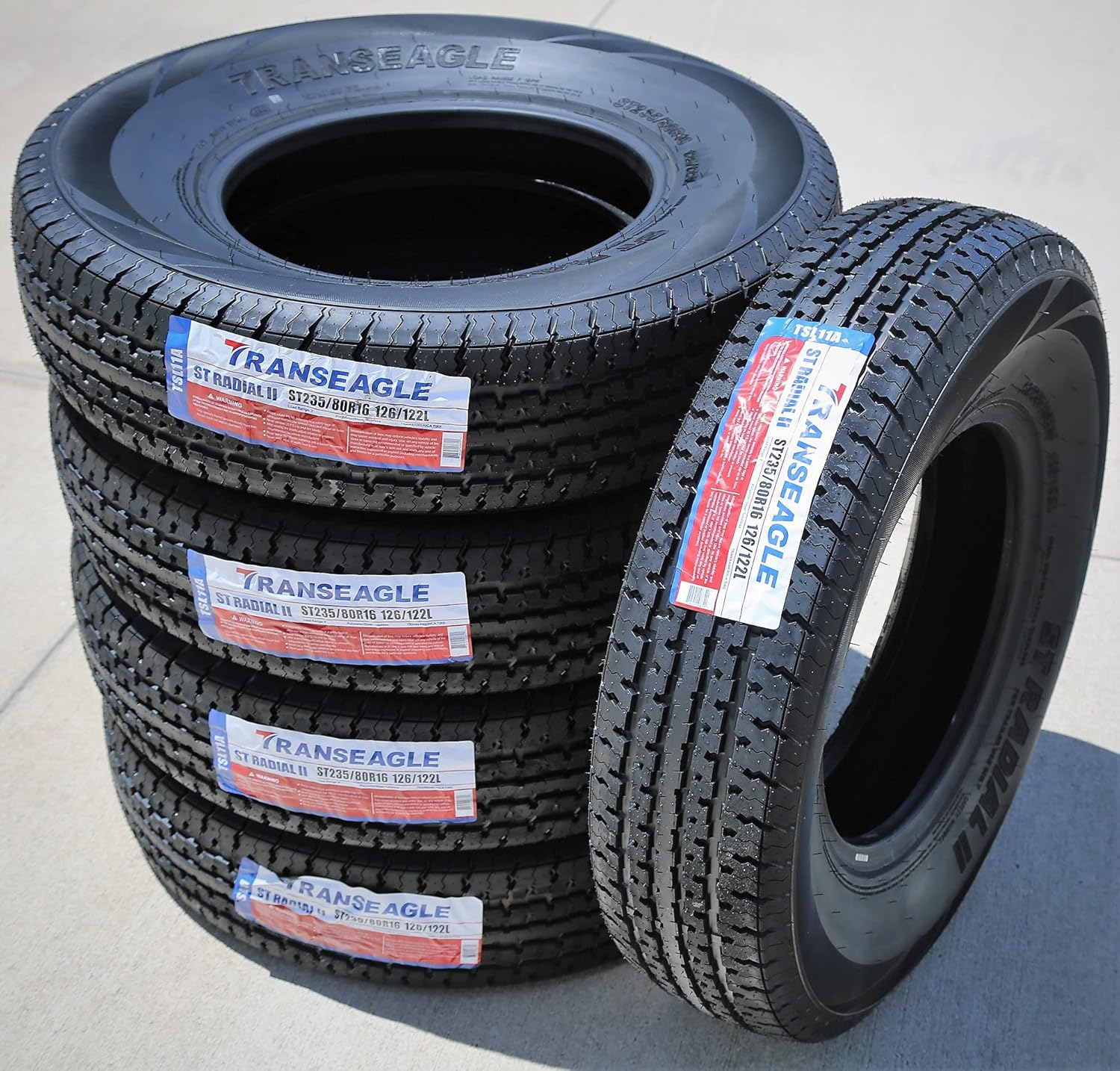 Transeagle ST Radial II Trailer Radial Tire ST235/80R16 Load Range F 12-Ply BSW Z206