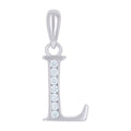 925 Sterling Silver CZ Letter L Charm N369124