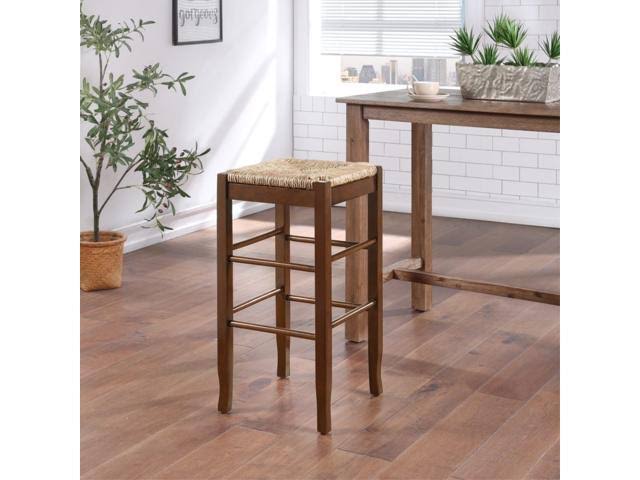 29x22 Square Rush Stool Cappuccino N6345