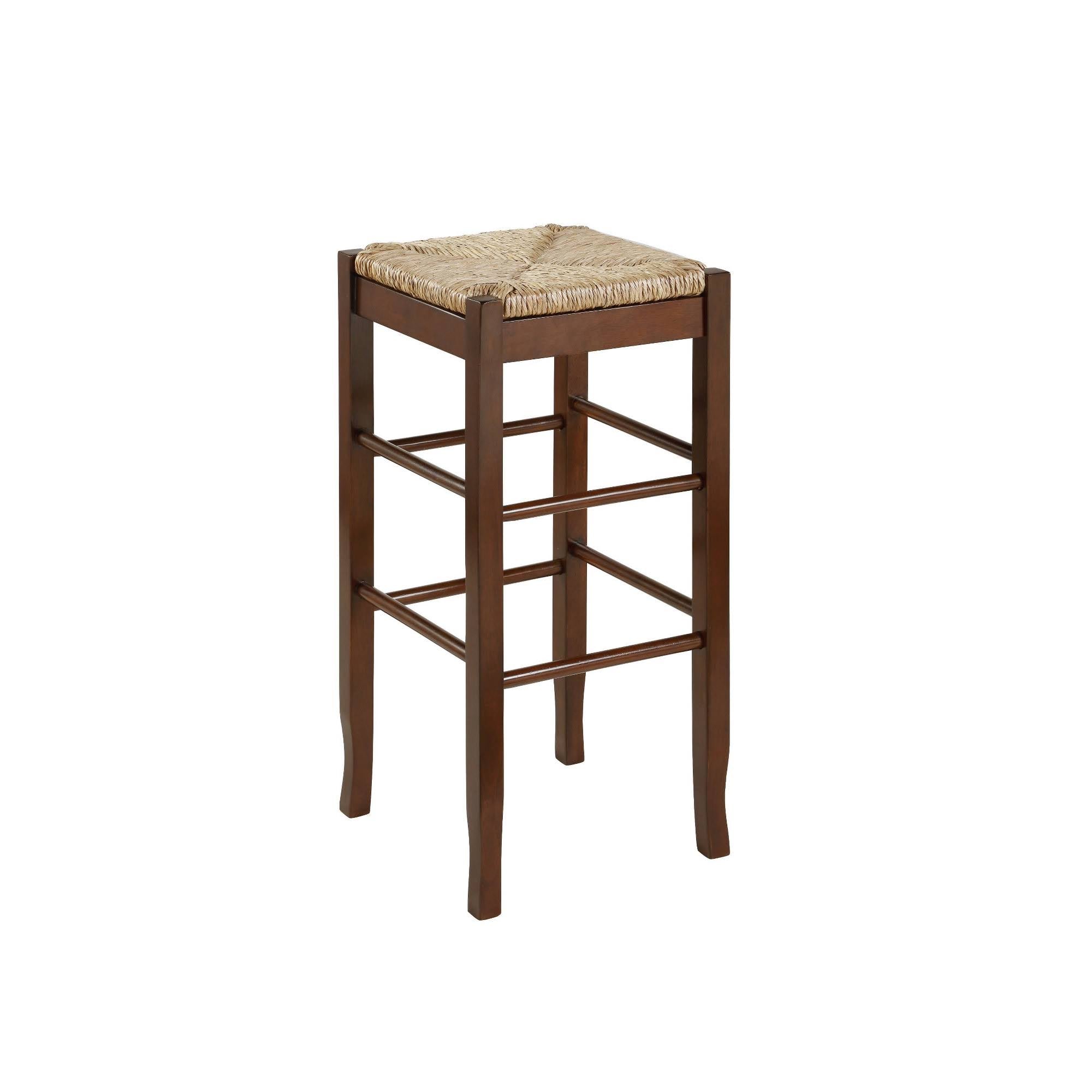 29x22 Square Rush Stool Cappuccino N6345