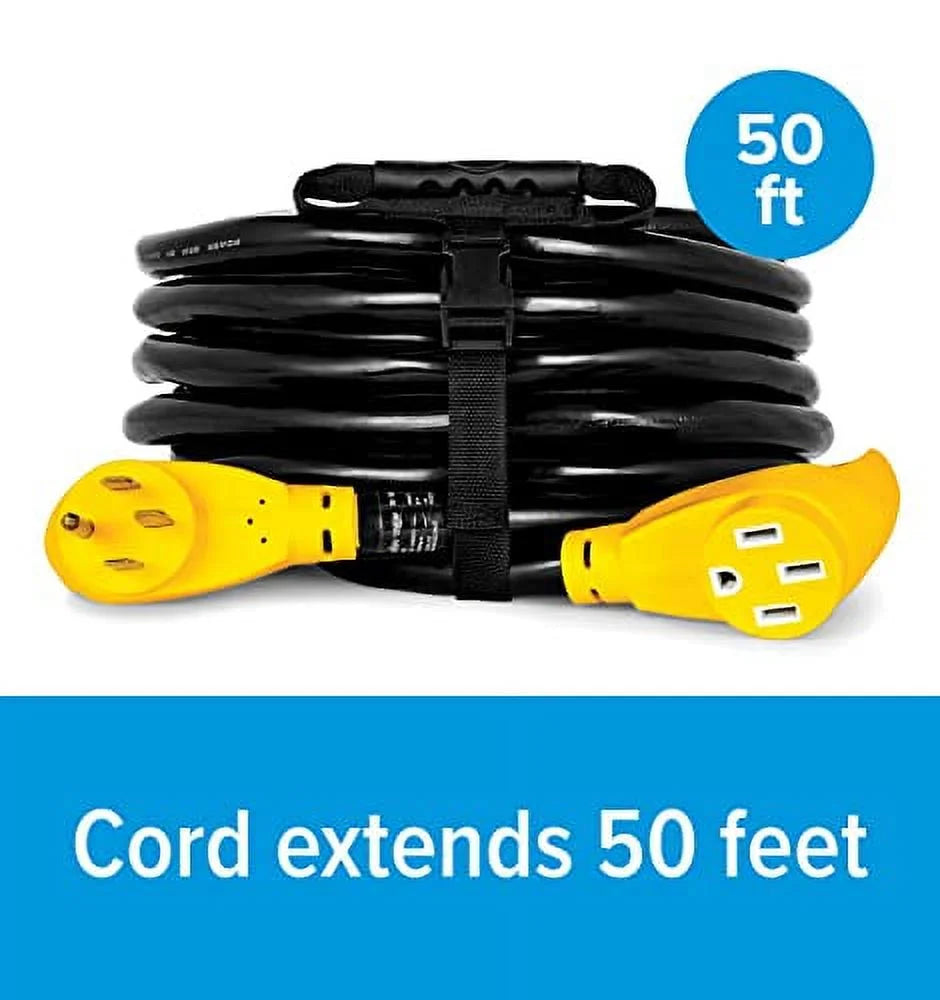 50-Foot 50-Amp RV Extension Cord with Copper 6/3 + 8/1-Gauge Wires W75190