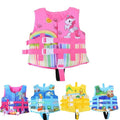Kids Swimming Life Vest Cartoon Animals Print Life Jacket With Lockable Buckles O824