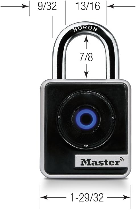 Bluetooth Padlock, 1-29/32 in. Wide, Pack of 2 G882252