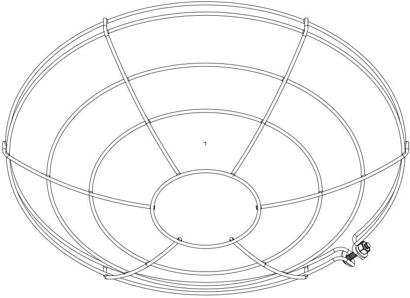 White Gooseneck Barn Light with Wire Guard Z165