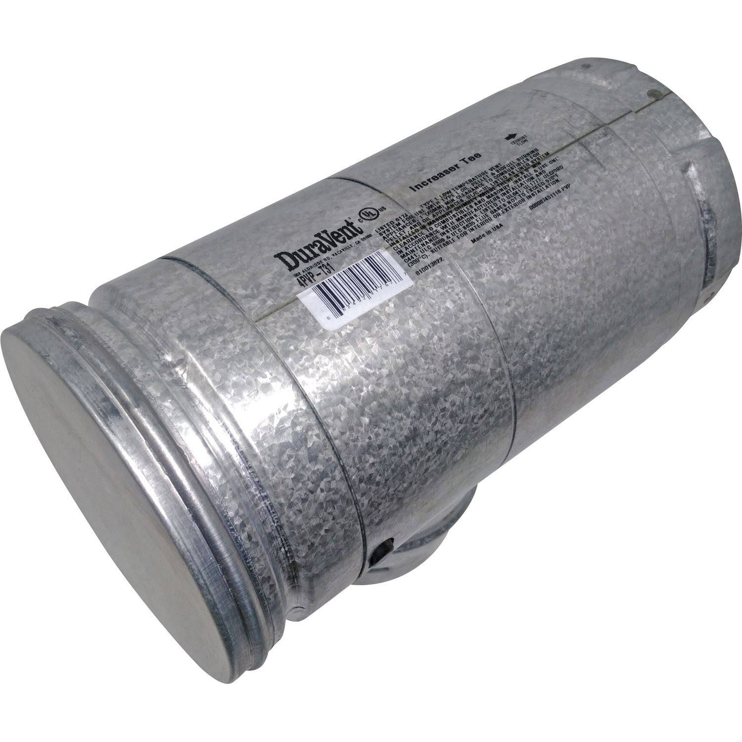 4 inch PelletVent Pro Increaser Tee Clean-Out Cap Stainless M6618