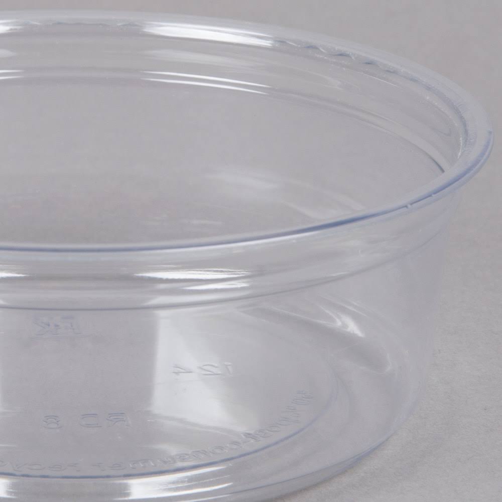 8 oz Clear Pet Plastic Round Deli Container L21874