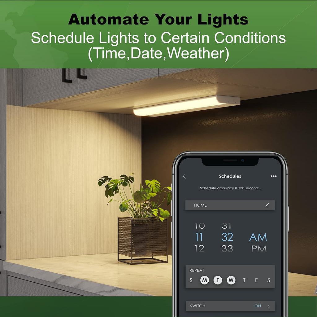 18 Smart Wi-Fi LED Undercabinet Bar, White, 1100 Lumen, Tunable Color Temp 2700K-6500K U882