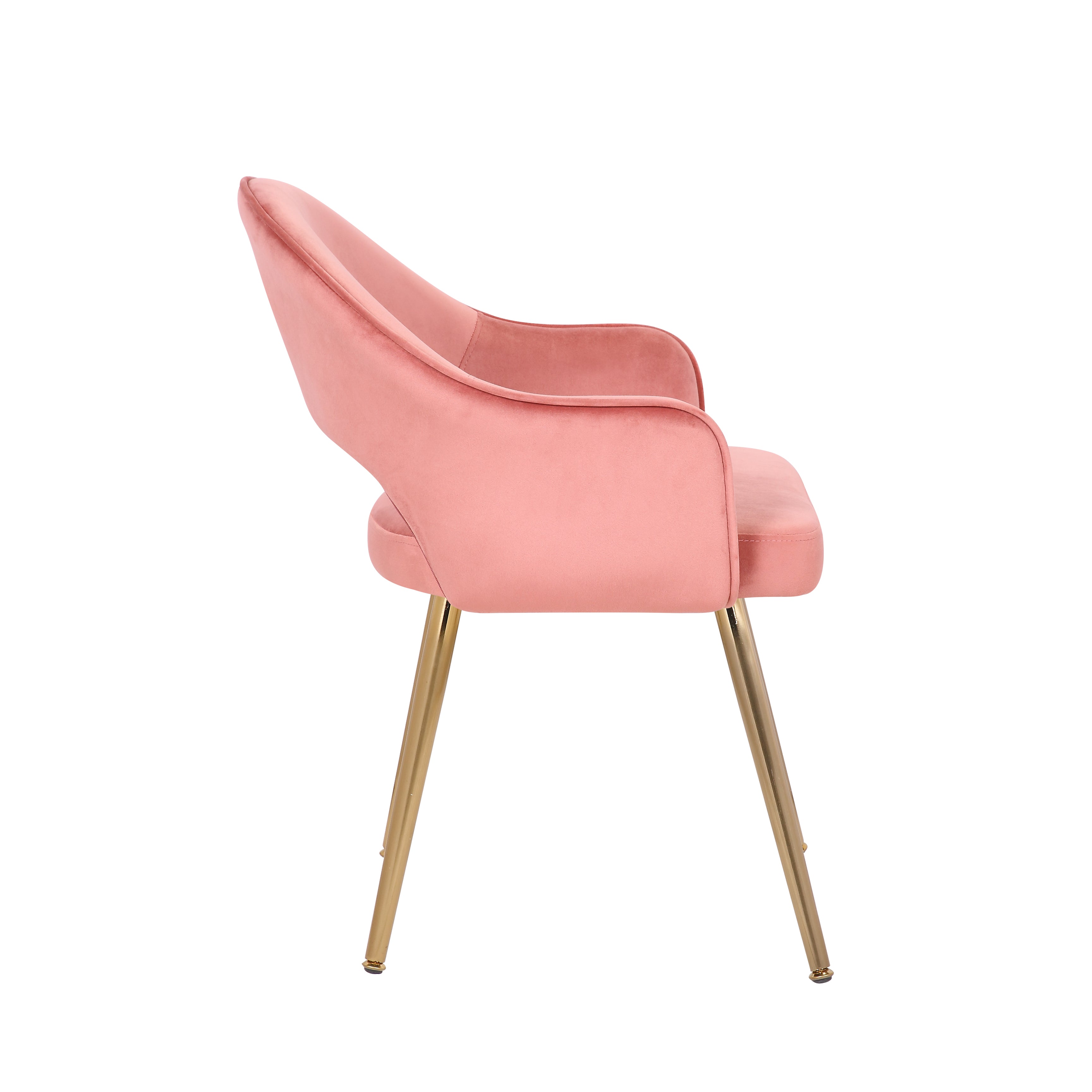 Velvet Upholstery Dining Chairs with Gold Metal Legs V3202