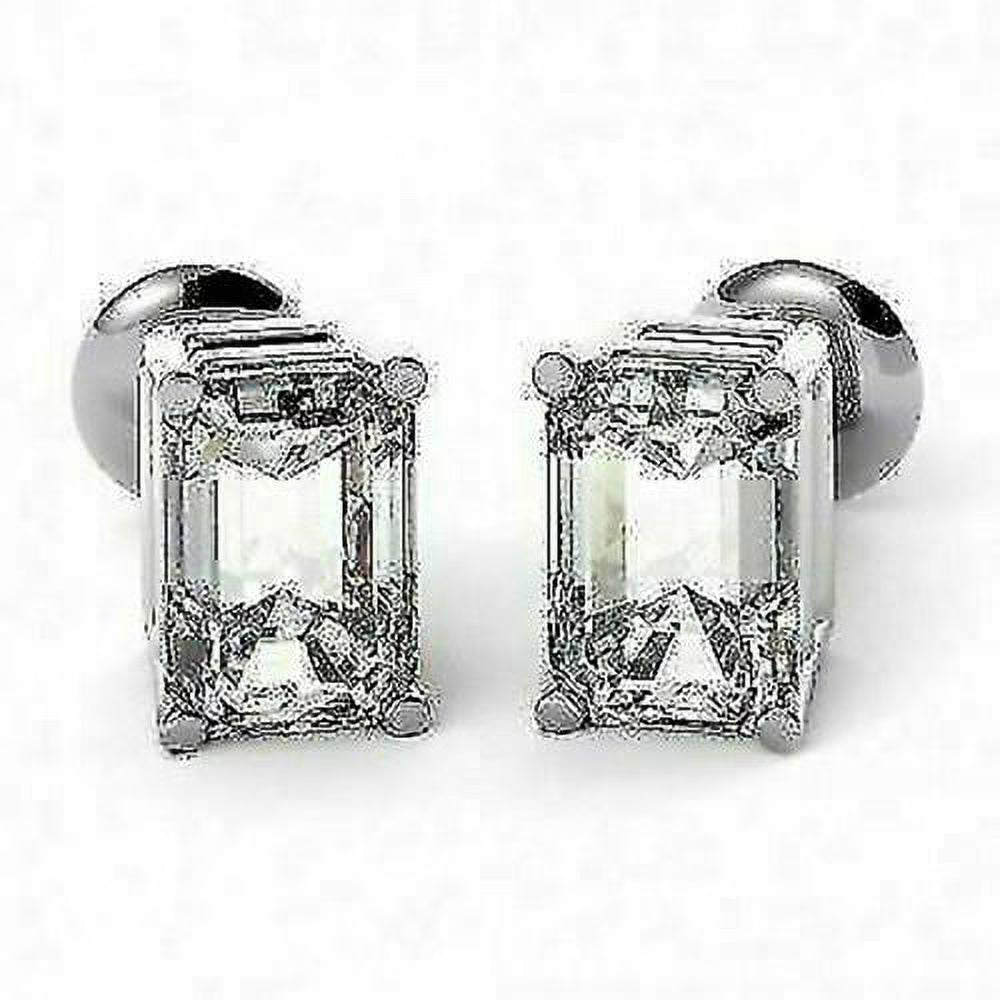 14K White Gold Studs Earrings E887650