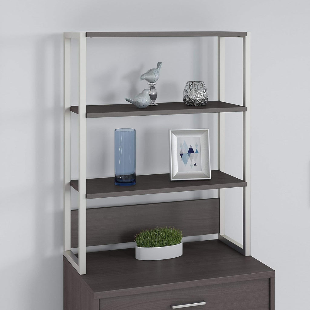 Storm Gray Bookcase Hutch V343
