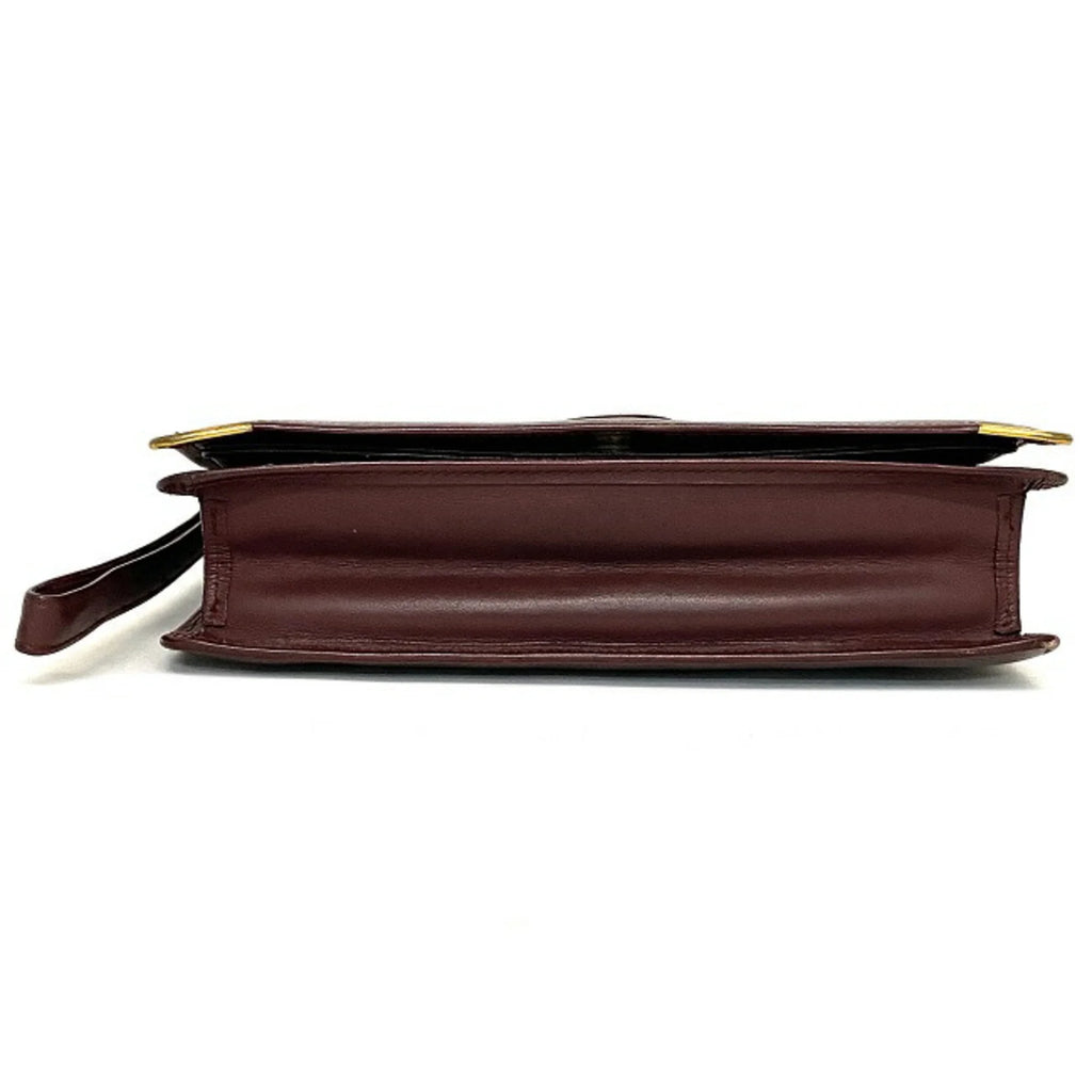 Bordeaux Leather Clutch Bag X9403