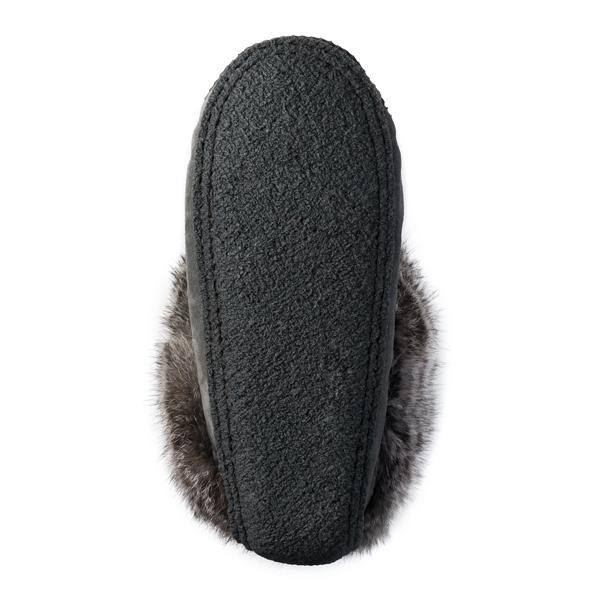 Genuine Rabbit Fur Sheepskin Footbed Moccasin M6312