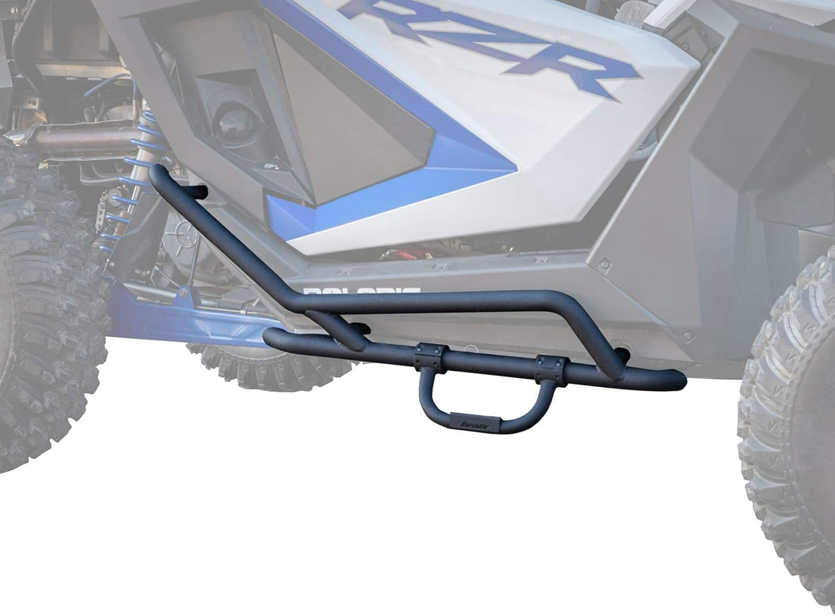 Heavy Duty Nerf Bars with Step, Wrinkle Black Powder-Coat Finish, Bolt-on M368