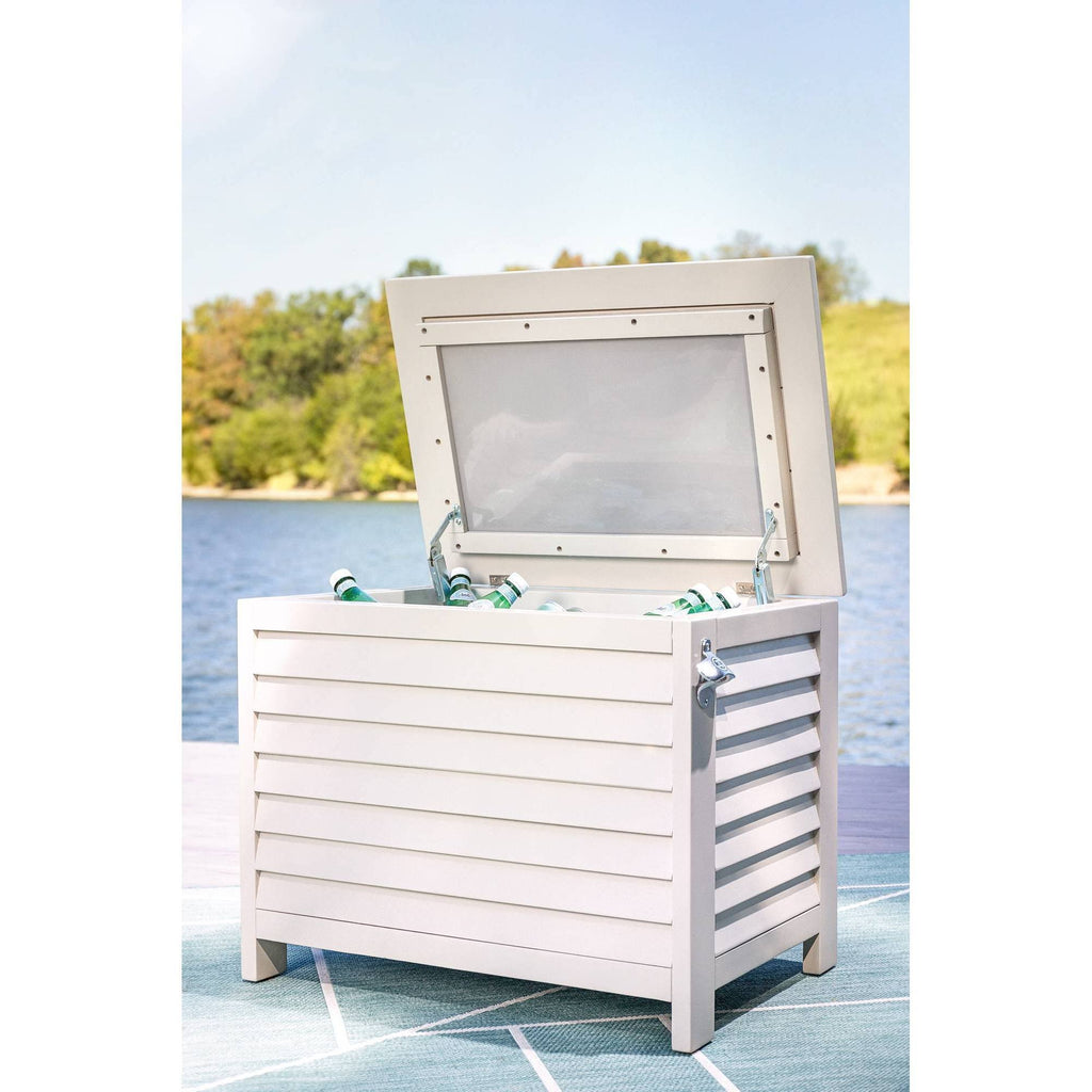 White Acacia Wood Cooler Q26565