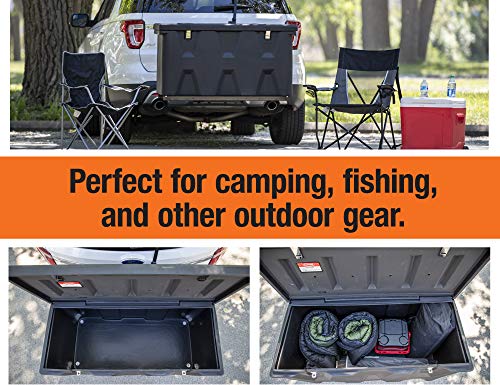 Large Poly Cargo Carrier Utility Storage Bin Box, 23x51x26 Inches, Black K374