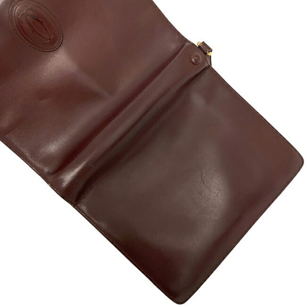 Bordeaux Leather Clutch Bag X9403