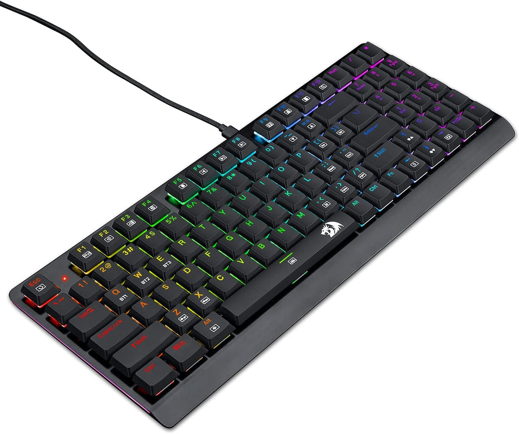 Wireless Bluetooth Mechanical Gaming Keyboard RGB Backlit Compact Low Profile Blue Switches Pack of 2 T225908