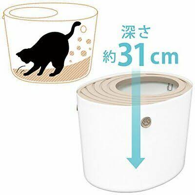 White Cat Litter Box H44605