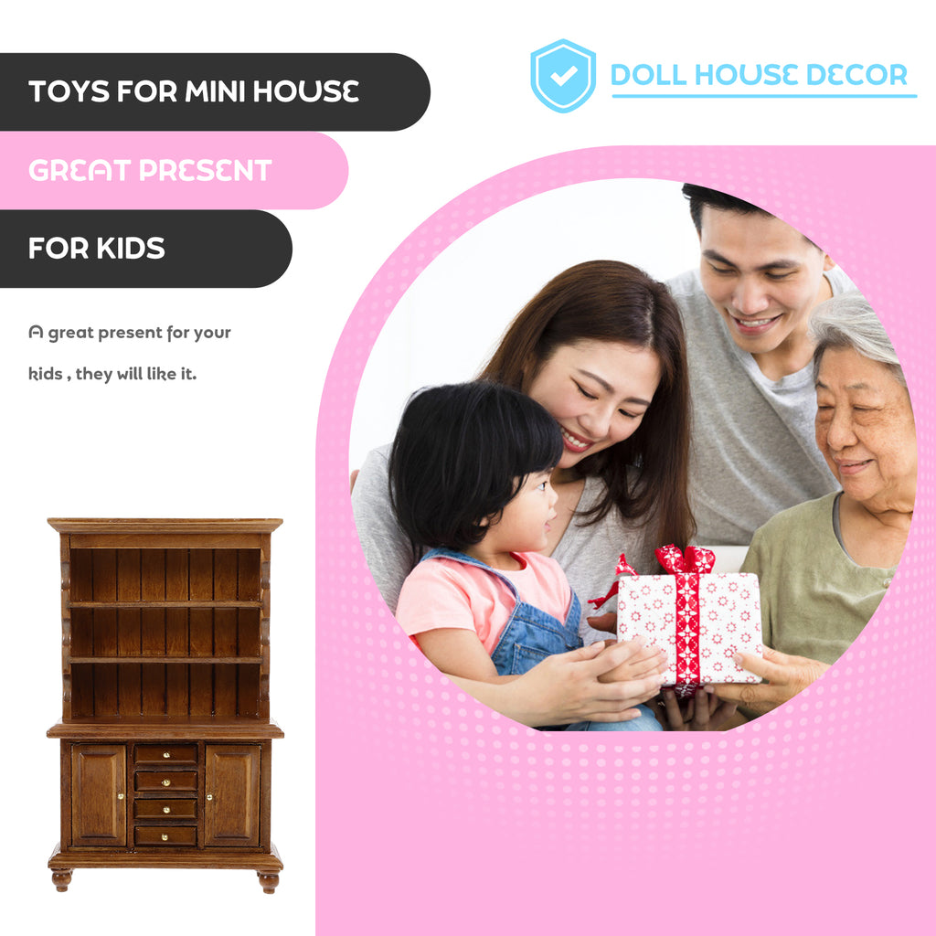 Miniature Book Shelf Doll House Furniture P8009