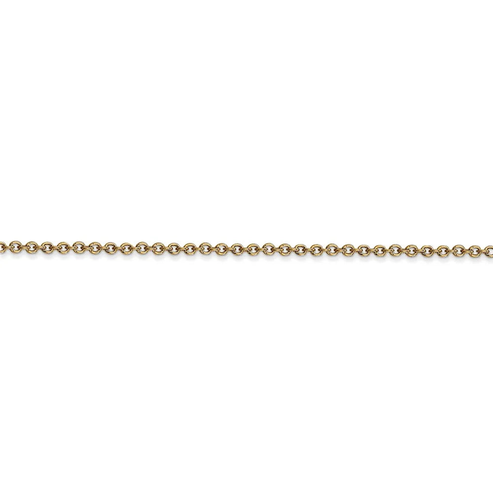 14kt Yellow Gold 24 inch Cable Chain with Lobster Clasp G183