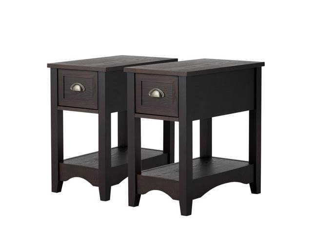 3 Pcs Counter Height Dining Table and 2 Chairs Black O2658