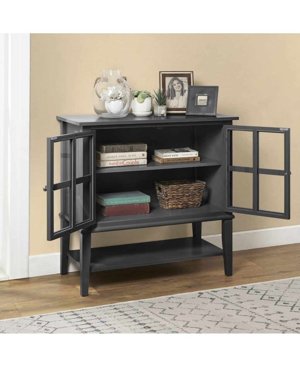 2-Door Storage Cabinet in White U816