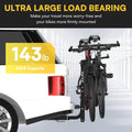 2 Bike Car Hitch Rack with 2 in. Hitch, 143LBS Capacity Steel Frame, Grey M715875