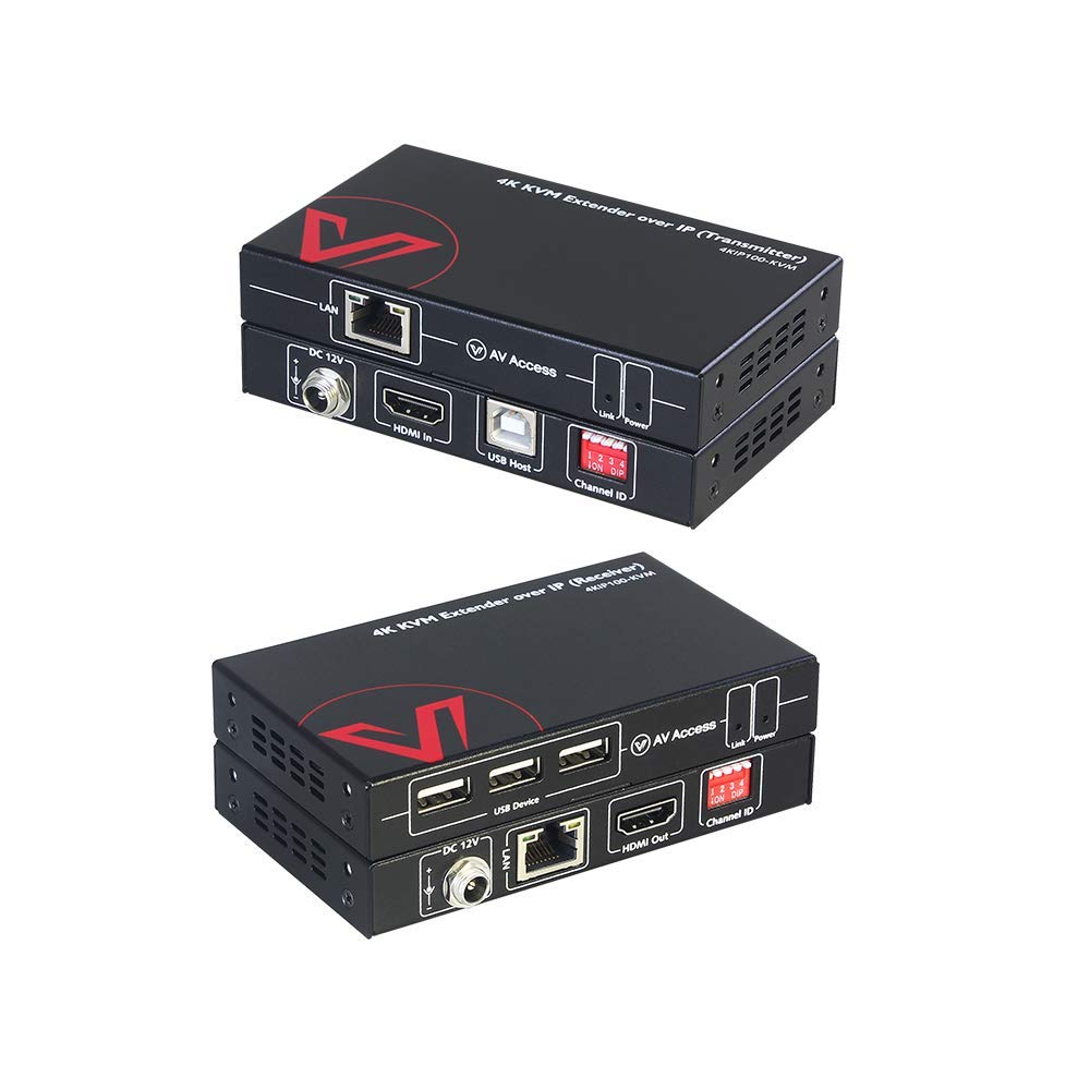 4K HDMI USB KVM Extender Over Single Cat5e/6 up to 120M, 1080P@120Hz, 3 Ports USB Hub D747