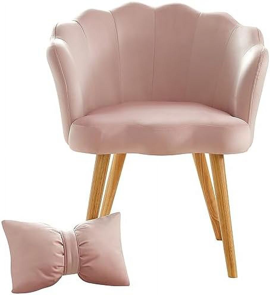 Yellow Velvet Accent Chair with Waist Pillow Y12738
