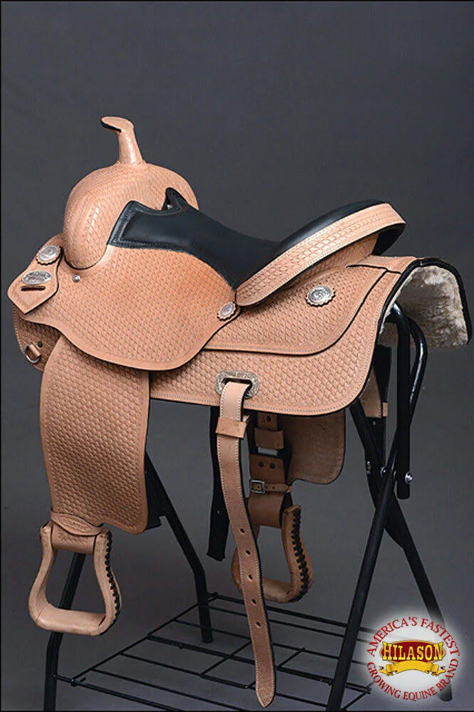 Western American Leather Draft Horse Saddle P6875