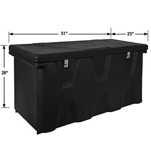 Large Poly Cargo Carrier Utility Storage Bin Box, 23x51x26 Inches, Black K374