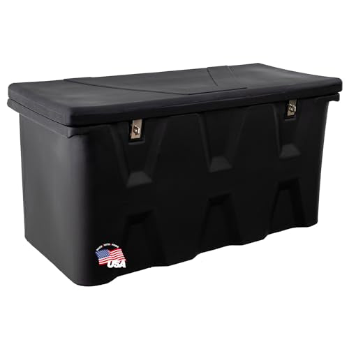 Large Poly Cargo Carrier Utility Storage Bin Box, 23x51x26 Inches, Black K374