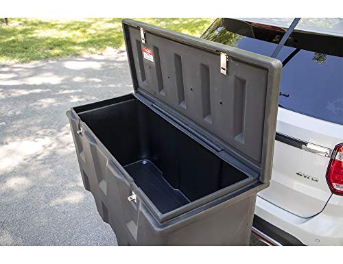 Large Poly Cargo Carrier Utility Storage Bin Box, 23x51x26 Inches, Black K374