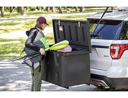 Large Poly Cargo Carrier Utility Storage Bin Box, 23x51x26 Inches, Black K374